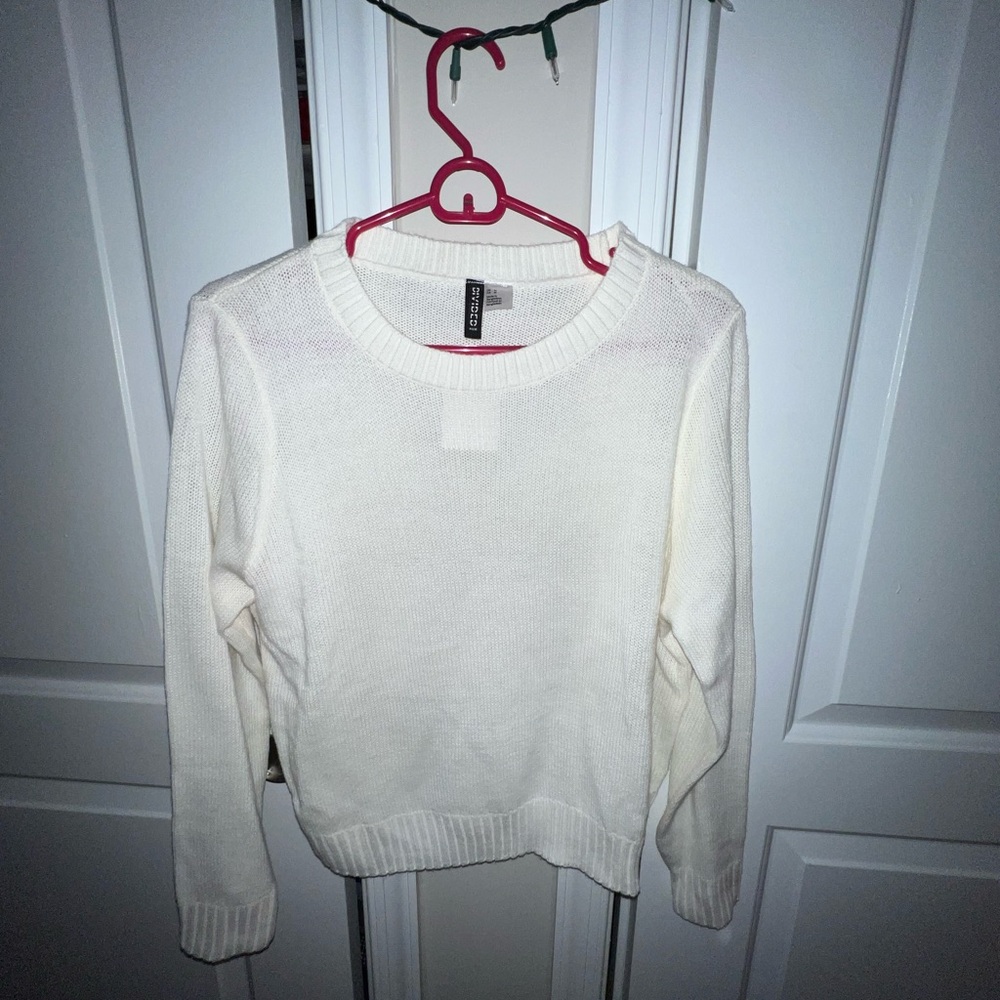 White crew sweater